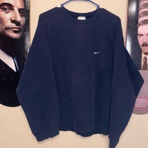 Vintage 90s Made In USA Faded Navy Nike Sweatshirt